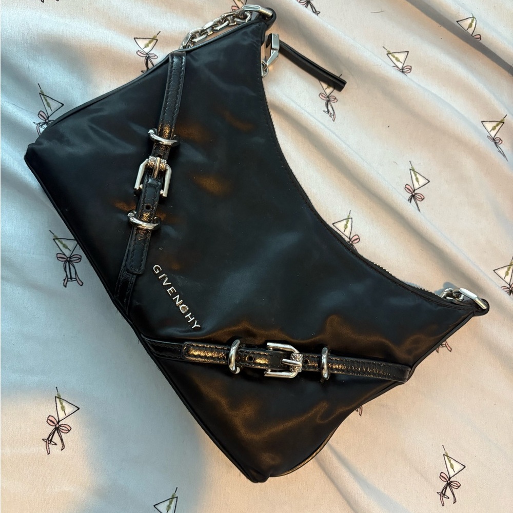 Givenchy Black Shoulder Bag with Silver Accents